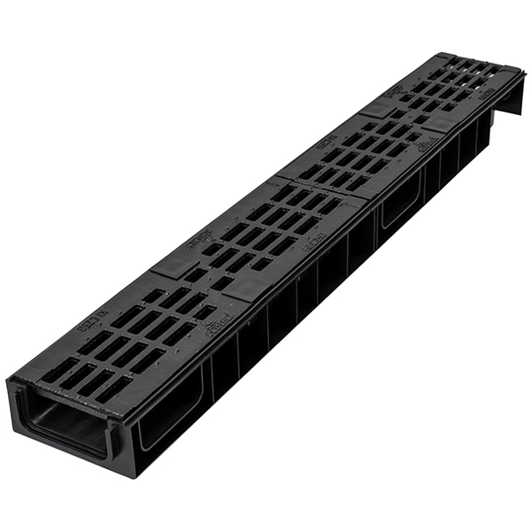 Лоток Ecoteck STANDART 100.65 h69 с решеткой 100 чугунной щелевая, кл.С250